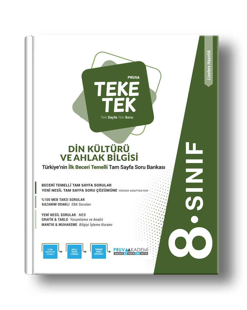 8. Sınıf Din Kültürü ve Ahlak Bilgisi Pruva Teke Tek