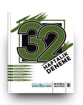 8. Sınıf Din Kültürü ve Ahlak Bilgisi 32 Haftalık Deneme