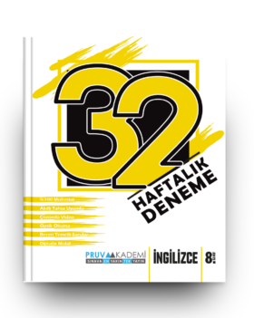 8. Sınıf İngilizce 32 Haftalık Deneme